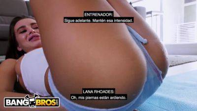 Lana Rhoades - Lana Rhoades & Su Entrenador Personal give a steamy BJ and teach a lesson in Spanish - sexu.com - Spain