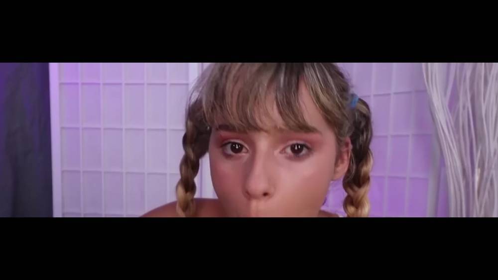 Little Teen in Pigtails POV BLOWJOB - tube8.com