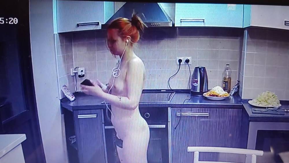 Naked girl at home and in the kitchen - xhamster.com