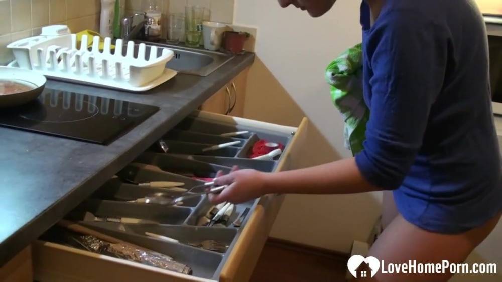 Amazing blonde babe shows some goods while working - xhamster.com