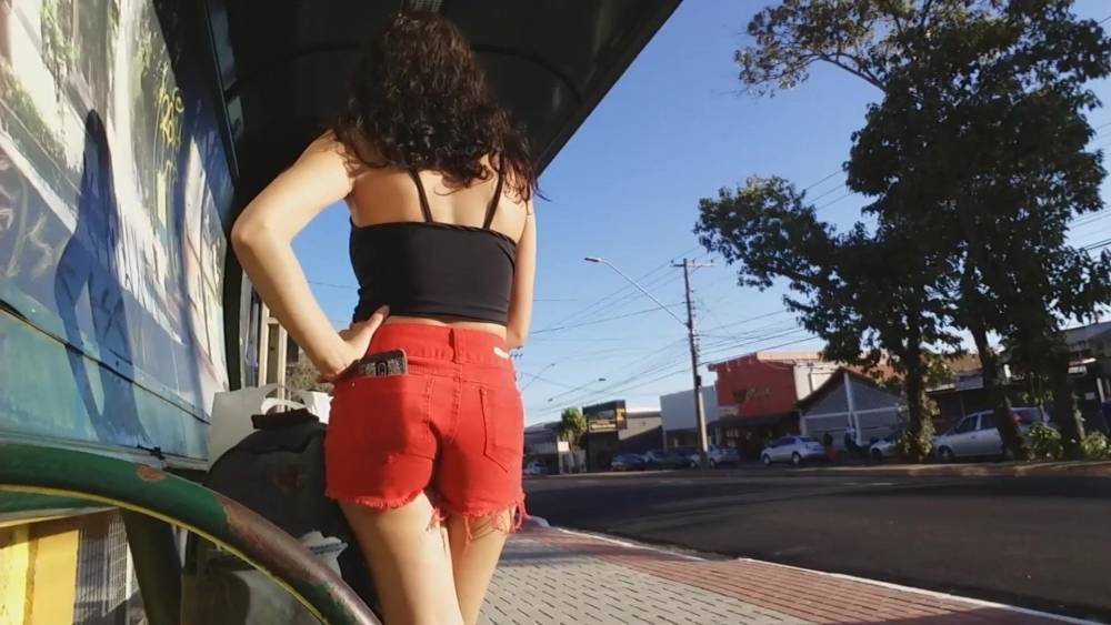 Hot bitch girl w red short - xh.video