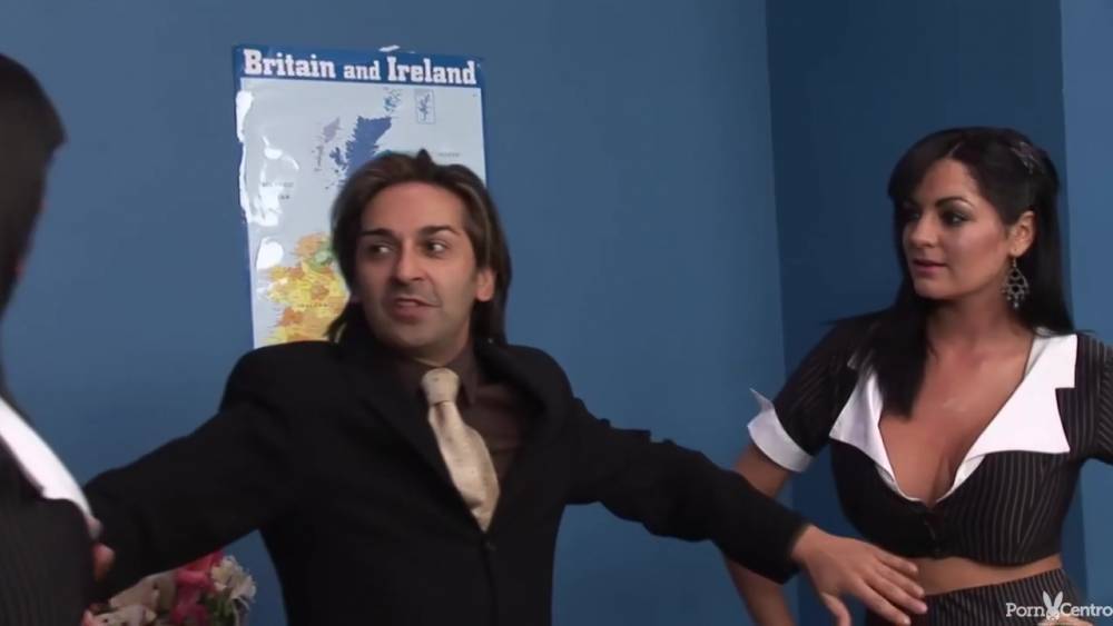 Group sex in the office feels better if a boss decides to join, for a while - upornia.com