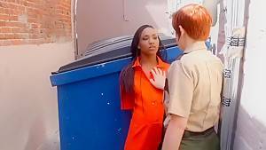 Prison Guard behind dumpster - hdzog.com