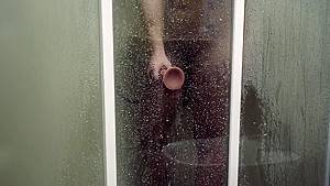 Big ass wife. Shower masturbation with a suction cup dildo made me cum hd - hdzog.com