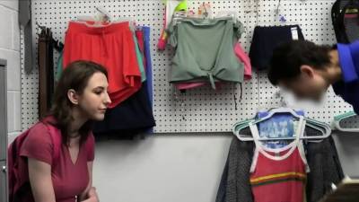 Coed thief with big tits sucking dick at the office - nvdvid.com