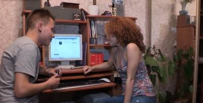 Charming redhead cutie Misha enjoys deep fuck - icpvid.com - Russia