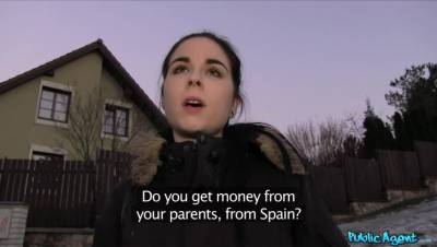 Amber Nevada - Spanish Student Fucks for Party Cash - porntry.com - Spain