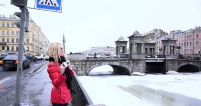 Romantic blonde barely legal lady Alla fucks with schlong - drtuber.com - Russia