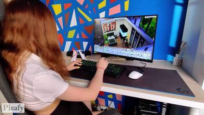 She Wanted To Play Sims 4 But He Wanted To Cum On Her Boobs - hclips.com
