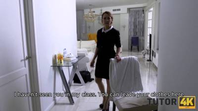 Tutor4k. guy fucks tutor and makes son observe because he is the debtor - sexu.com