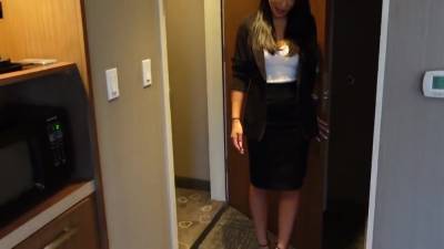 Horny Hotel Receptionist Lets Guest Use Her Holes - hclips.com