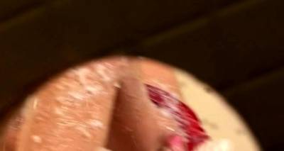 Nasty bombshell Leony Aprill is masturbating like a bitch - nvdvid.com