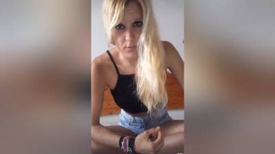 Cute Blonde In Shorts - hclips.com