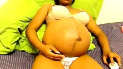 Heavily pregnant black cam chick - icpvid.com