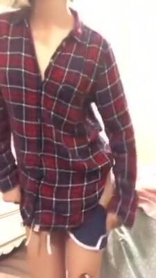 Nerdy Girl Does A Striptease - hclips.com