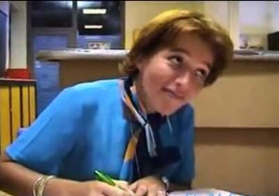 streap hotesse de l'air dans l'avion - F94 - nvdvid.com