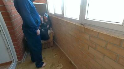 I Was Sitting On The Balcony Smoking, A Neighbor Came And Fu - hclips.com