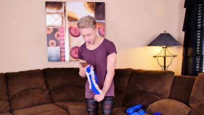 SOUTHERNSTROKES Blond Skinny Twink Daniel Hausser Anal Plays - icpvid.com