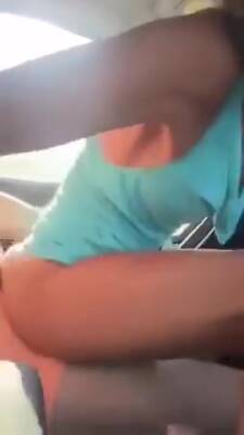 She Is Riding Her Boyfriend While He Is Driving - hclips.com