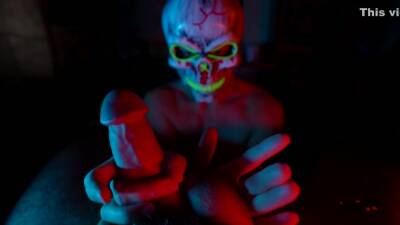 Halloween Gift Wife In Mask Jerked Off Her Husband Big Dick - hclips.com