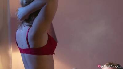 Mature blonde seduces in stockings - porntry.com