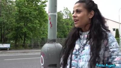 Tiny brunette fucked in public - veryfreeporn.com - Czech Republic