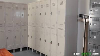 Olivia - Locker Room Face Fucking And Rough Pussy Pounding For Cheerleader Olivia - hclips.com