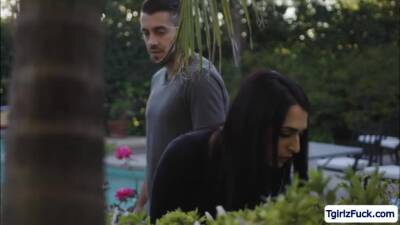 Khloe - Brunette ts Khloe Kay stretches eager asshole for neighbors bigcock - fetishpapa.com