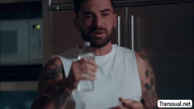 Slut shemale rides stepbros cock passionately - fetishpapa.com