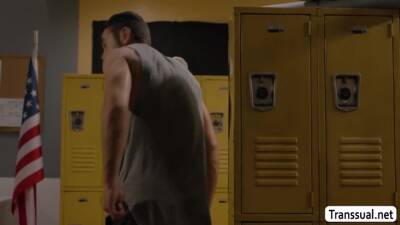 Sexy ebony TS butt fucked by randome guy - fetishpapa.com