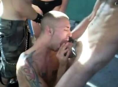 sucking off Biohazard guy in Public - icpvid.com