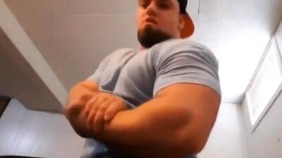 Horny Beefy Muscle Boy Almost Caught Jerking Off - nvdvid.com