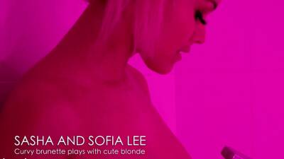 Sofia - Lesbea Big tits lesbian Sofia Lee and hot blonde Sasha - drtuber.com