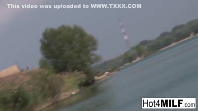 Busty Milf With Natural Tits Fucks On The Beach - upornia.com