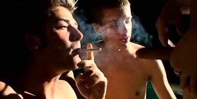 Naughty gay men play with their big moist peckers and cum - nvdvid.com