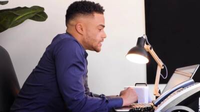 Office stud barebacked by hunky partner - nvdvid.com