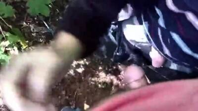 Rob sucking Nigel's cock in the woods - nvdvid.com