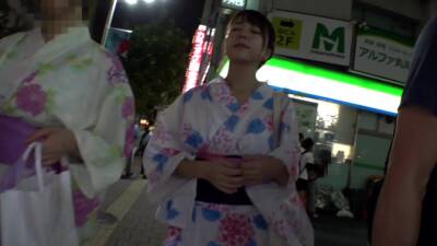 Erection in a nasty beauty peeking from a bare yukata - txxx.com - Japan