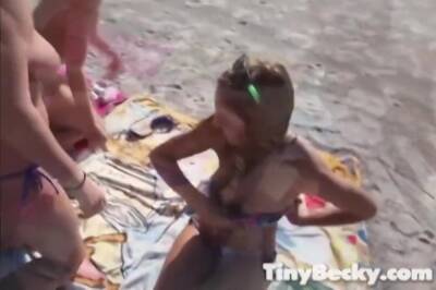 Tiny Becky - On The Beach And Get - hclips.com