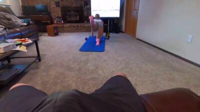 Sister Gets Caught Working Out By Her Pervert Stepbrother - hclips.com