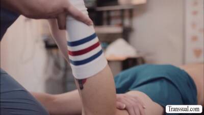 Blonde TS masseuse analed her customer - fetishpapa.com