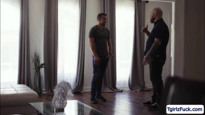 Slender blonde ts Jenna Gargles analed by stepbros hunk friend - fetishpapa.com