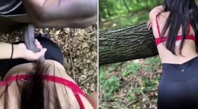 Beurette fait sa pute dans la foret derriere le quartier - drtvid.com