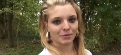 Sexy Blonde Gets Gangbanged Outdoors - hotmovs.com