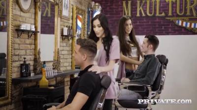 Alberto Blanco - Sam Bourne - Anya Krey - Clea Gaultier - Anya Krey & Clea Gaultier - Orgy At The Salon - upornia.com