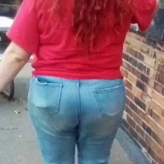 Big assed bbw red head walking in tight jeans - voyeurhit.com