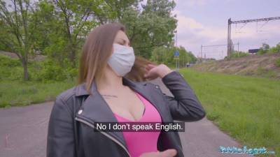 Face Mask Fucking a sexy sweet teenager with Big Natural Boobs - sexu.com - Czech Republic