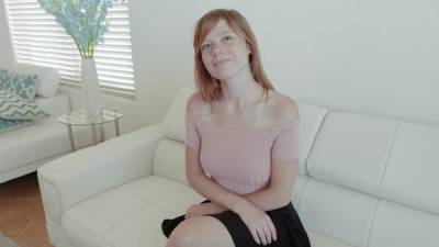 Mia Collins - A Redhead On Casting Fucks A Sex Toy And Moans From Rough Fuck In Puss - hotmovs.com