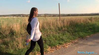 Public agent narrow vulva screwed for cash outside - sexu.com