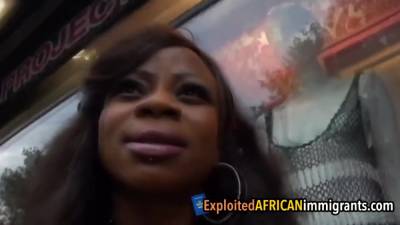 Hot ebony housewife banged in kitchen - hotmovs.com